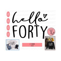 hello forty svg, hello forty png, 40th birthday svg, 40th birthday png, hello birthday svg, birthday squad png, bday squad svg, bday gifts
