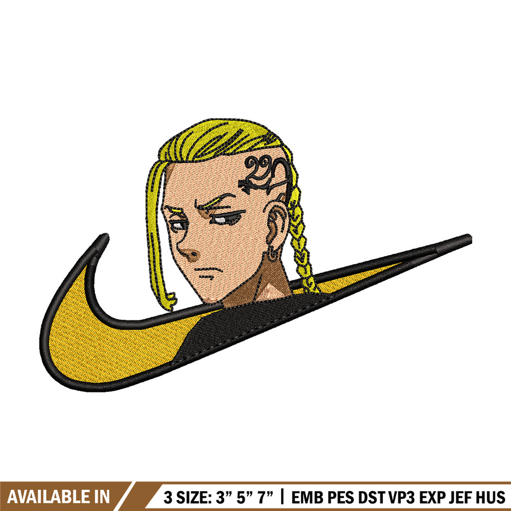 Draken nike embroidery design, Tokyo Revengers embroidery, nike design, anime design, anime shirt, Digital download.jpg