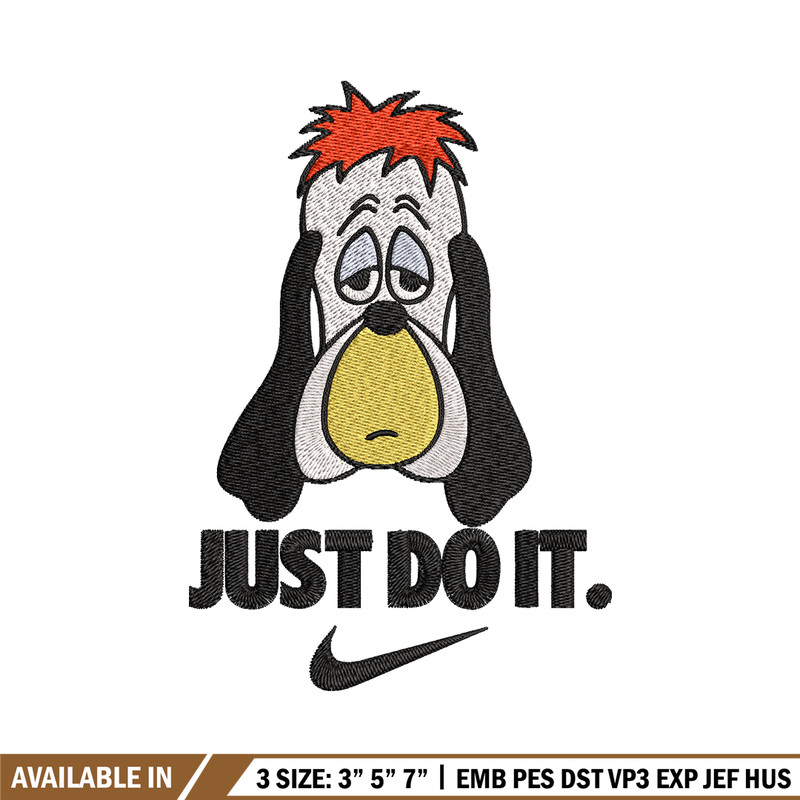 Droopy Just Rick It Embroidery design, Cartoon funny Embroidery, Logo Nike design, Embroidery file, Instant download..jpg