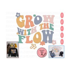 grow with the flow svg • mental health svg files for cricut • digital download