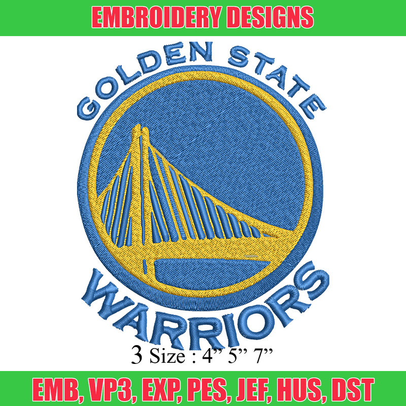 Golden state Embroidery Design, Brand Embroidery, Embroidery File, Logo shirt, Sport Embroidery, Digital download.jpg