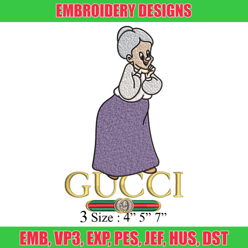 Granny Gucci Embroidery design, Granny Gucci cartoon Embroidery, cartoon design, Embroidery File, Instant download..jpg