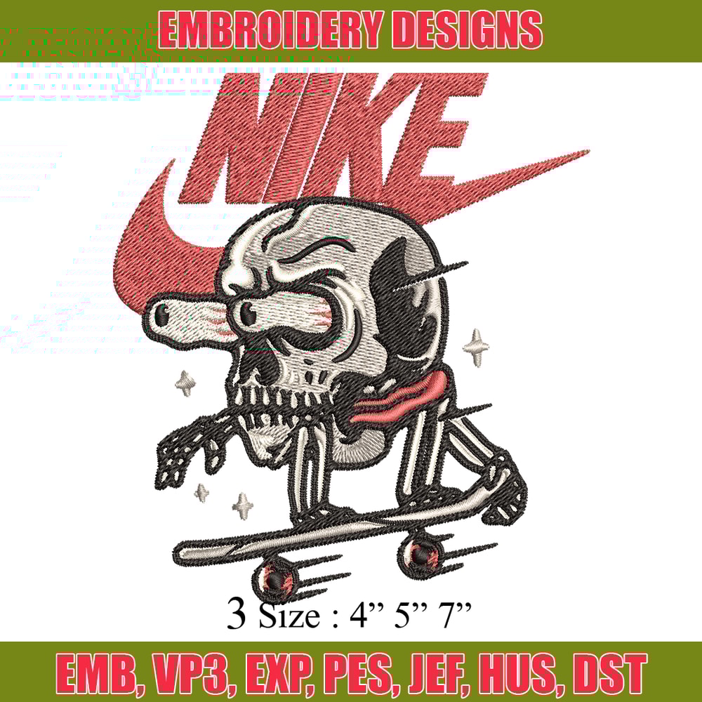Skull funny Nike Embroidery design, Skull funny Embroidery, Nike design, Embroidery file, logo shirt, Instant download..jpg