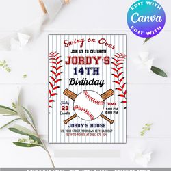 baseball birthday invitation with photo, rookie of the year sport slugger game, softball birthday invitation, baseball
