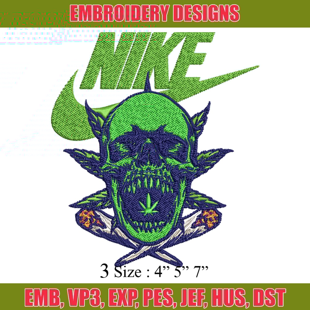 Skull horror Nike Embroidery design, Skull horror Embroidery, Nike design, Embroidery file, logo shirt, Instant download.jpg