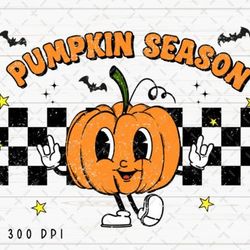 Retro Pumpkin Season Halloween PNG