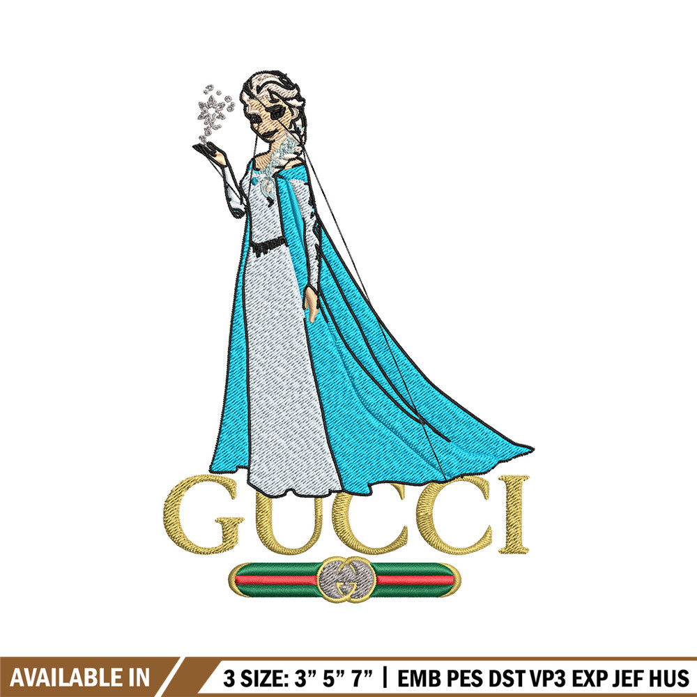 Elsa Gucci logo Embroidery design, Elsa Gucci logo Embroidery, cartoon design, Embroidery File, Digital download..jpg