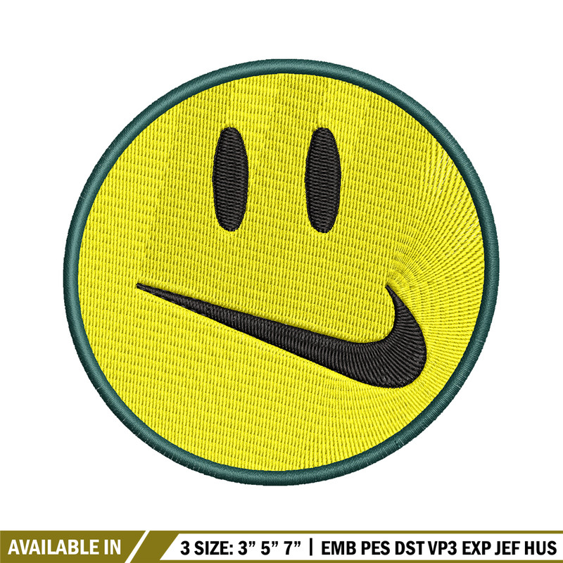 Emoji smile swoosh embroidery design, Emoji embroidery, logo design, embroidery file, logo shirt, Digital download.jpg