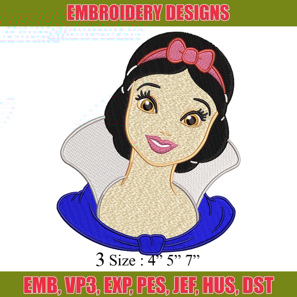 Snow White embroidery design, Disney embroidery, Disney design, embroidery file, logo shirt, Digital download..jpg