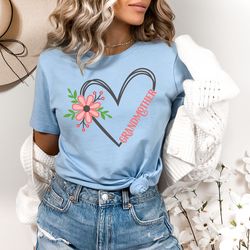 floral heart grandmother shirt png, cute shirt png for grandmothers, grandparents t-shirt png , grandkids, gift for her,