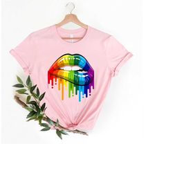 rainbow pride shirt, rainbow lips shirt, lips shirt, lgbt shirt, pride shirt, lgbt pride shirt, pride tee, lgbt, love is