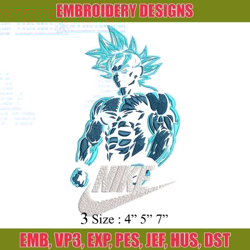 Son Goku Super Saiyan Blue Nike Embroidery design, Dragon ball Embroidery, Nike design, anime shirt, Instant download..jpg