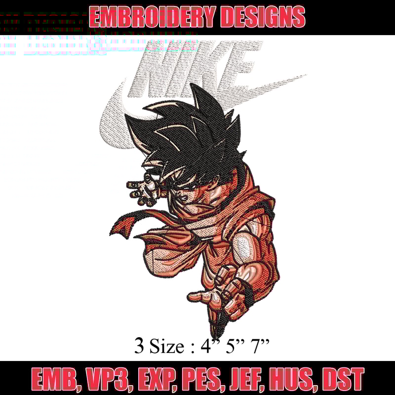 Son Goku Nike Embroidery design, Dragon ball Embroidery, Nike design, anime shirt, Embroidery file, Instant download.jpg