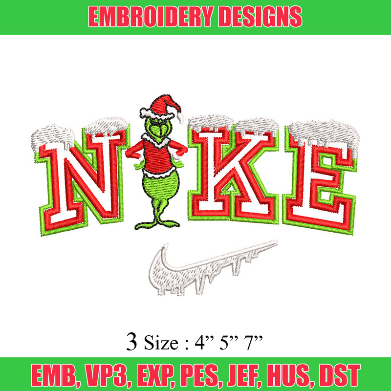 Grinch nike Embroidery Design, Nike Embroidery, Embroidery File, Brand Embroidery, Logo shirt, Digital download.jpg