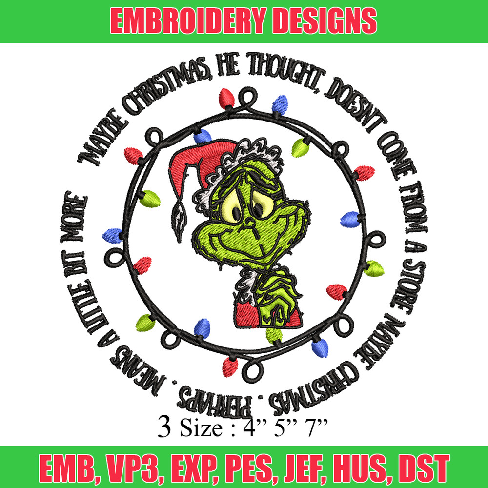 Grinch santa logo Embroidery design, Grinch merry christmas Embroidery, Grinch design, Embroidery File, Instant download.jpg