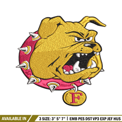 ferris state bulldogs  embroidery design, ferris state bulldogs  embroidery, logo sport embroidery, ncaa embroidery.