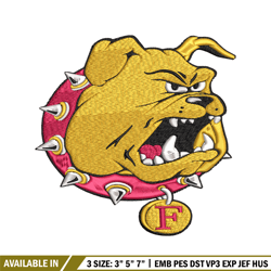 ferris state bulldogs embroidery design, ferris state bulldogs embroidery, logo sport, sport embroidery, ncaa embroidery