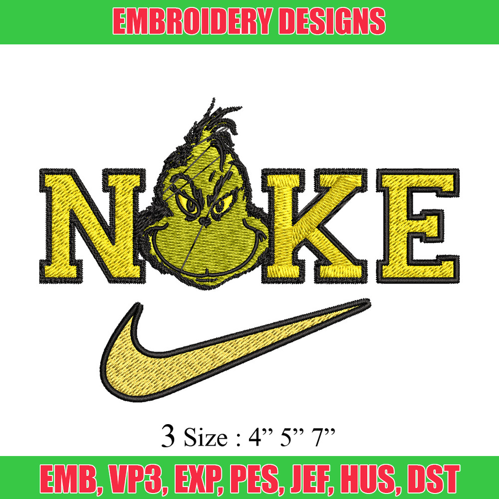 Grinch x nike Embroidery Design, Nike Embroidery, Brand Embroidery, Embroidery File, Logo shirt, Digital download.jpg