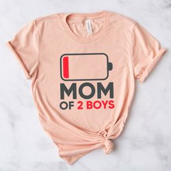 mom of 2 boys funny mothers day shirt png, mom of 2 boys shirt png gift from son, womens clothing for mom wife, mom gift