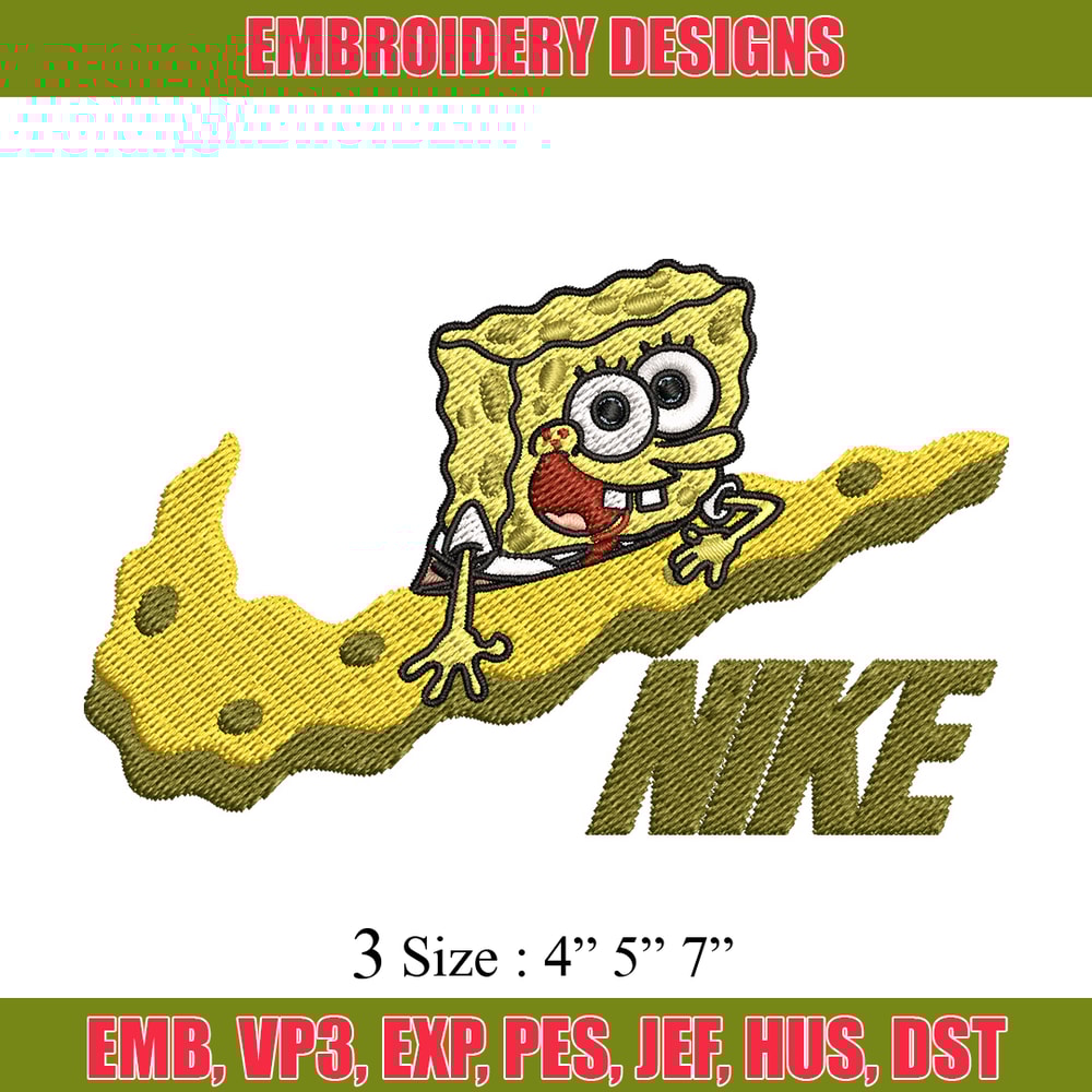 Spongebob nike Embroidery Design, Nike Embroidery, Brand Embroidery, Embroidery File, Logo shirt, Digital download.jpg