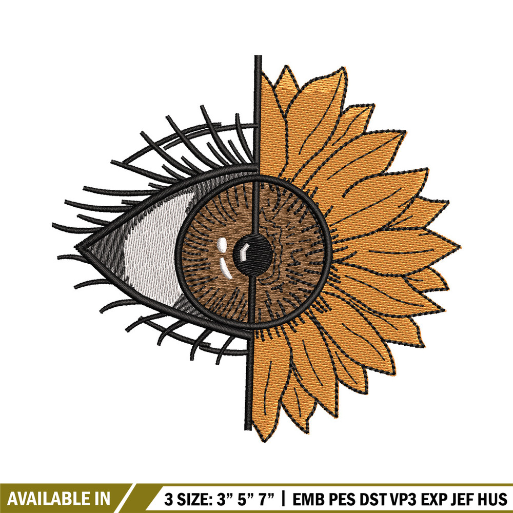 Flower eyes embroidery design, Flower embroidery, Embroidery file, Embroidery shirt, Emb design, Digital download.jpg