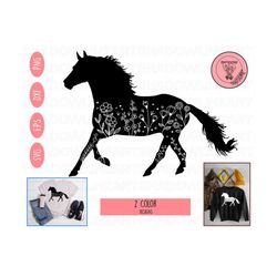 floral horse svg, floral horse png, animal lover png, animal lover svg, flower horse svg, farm png, farm svg, dxf, eps