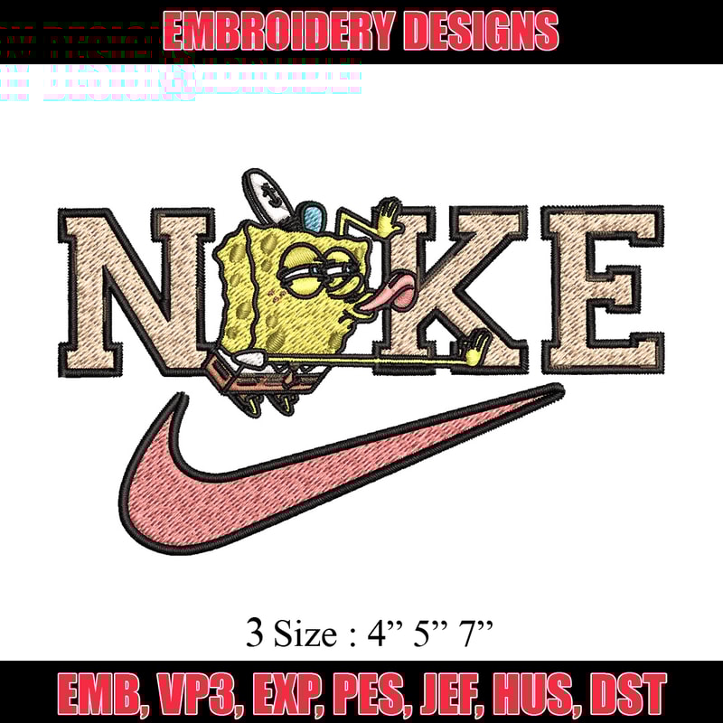Spongebob x nike Embroidery Design, Nike Embroidery, Brand Embroidery, Embroidery File, Logo shirt, Digital download.jpg