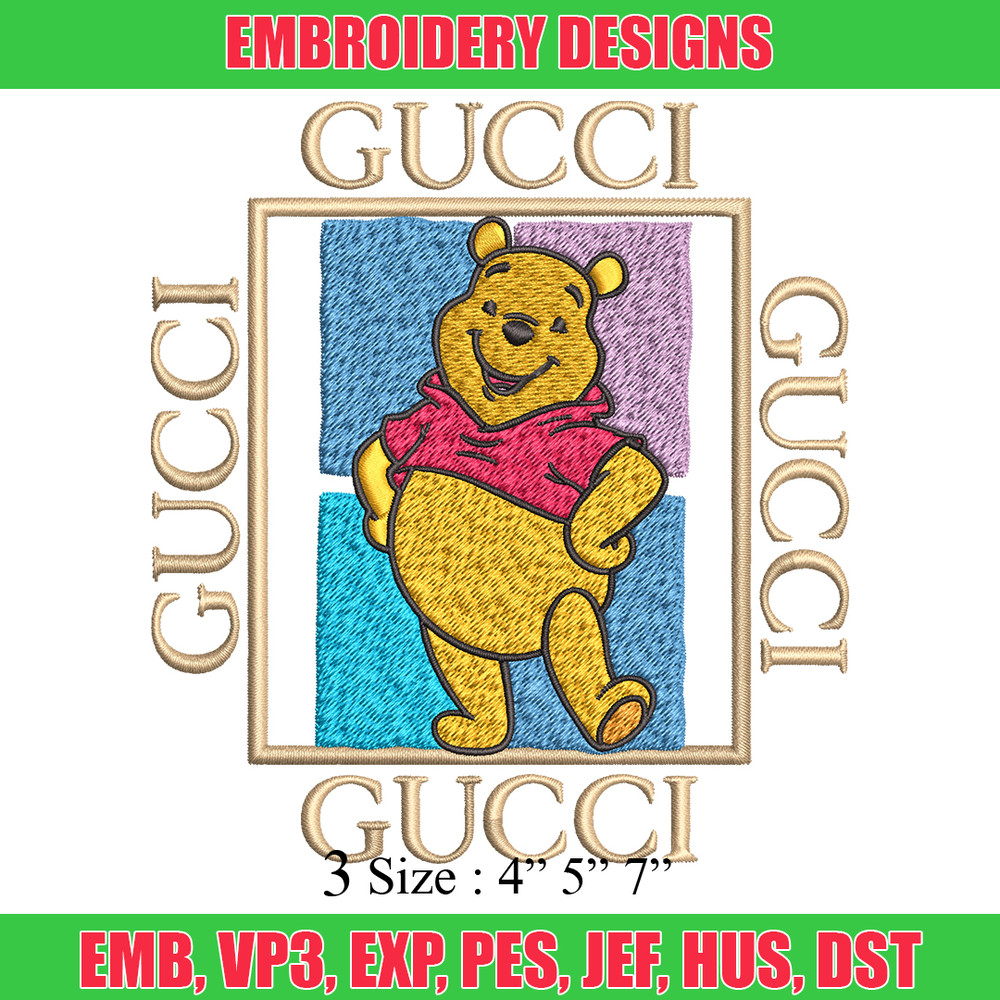 Gucci Winnie Pooh Embroidery design, Winnie Pooh Embroidery, cartoon design, Embroidery File, Digital download..jpg