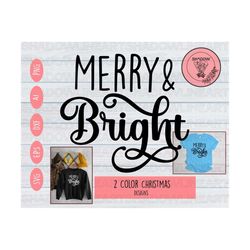 merry and bright svg, christmas svg, christmas png, merry and bright eps, dxf