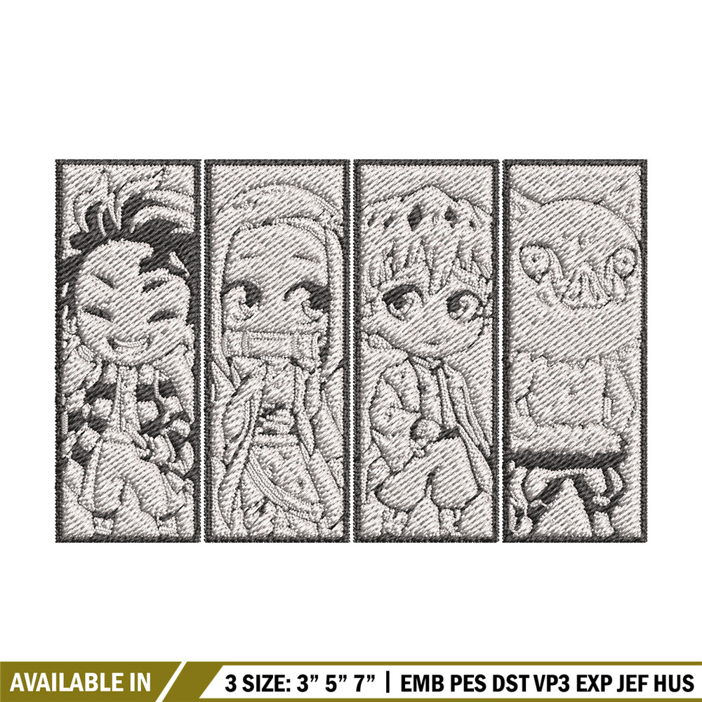 Friends poster embroidery design, Tanjiro embroidery, Embroidery shirt, Embroidery file, Anime design, Digital download.jpg