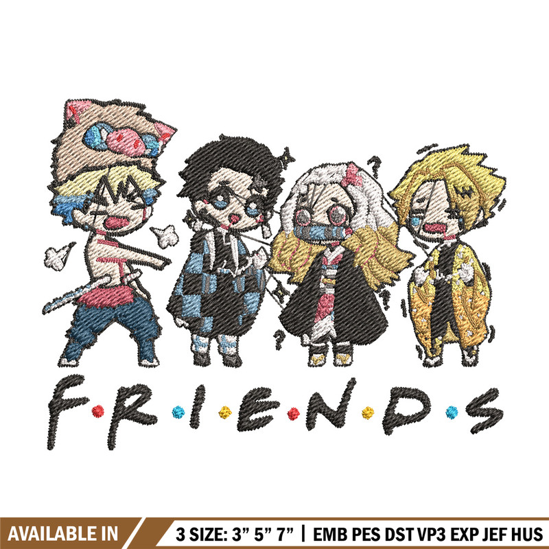 Friends tanjiro embroidery design, Tanjiro embroidery, Embroidery shirt, Embroidery file, Anime design, Digital download.jpg
