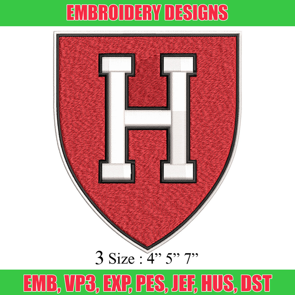 Harvard Crimson embroidery design, Harvard Crimson embroidery, logo Sport, Sport embroidery, NCAA embroidery..jpg