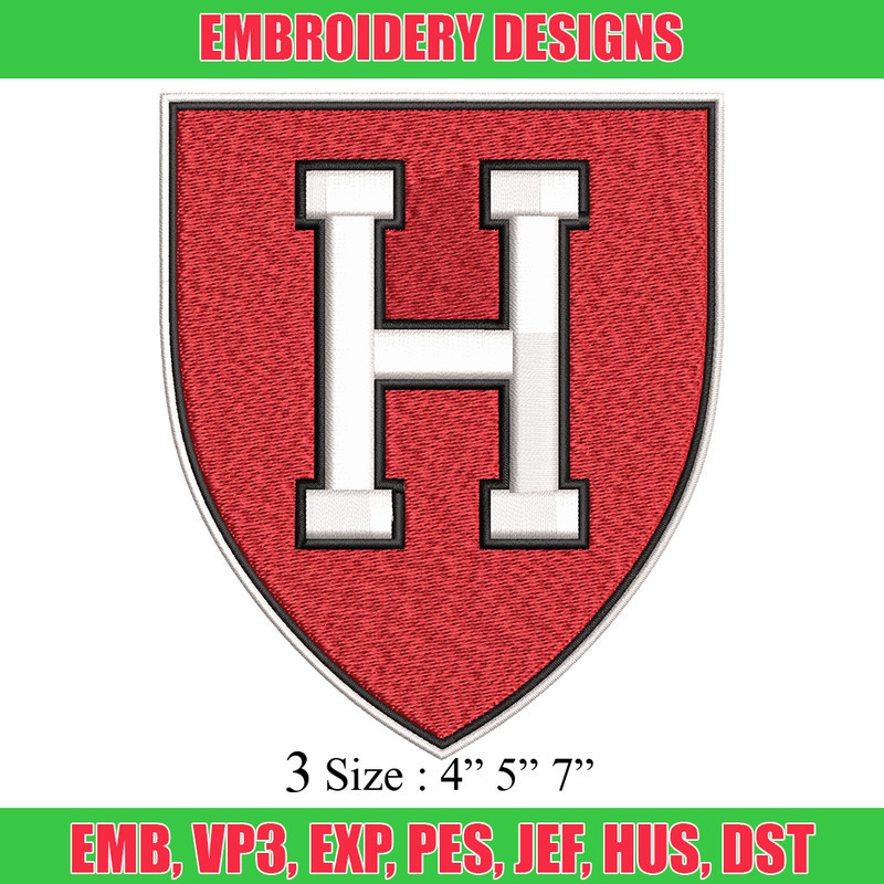 Harvard Crimson embroidery design, Harvard Crimson embroidery, logo Sport, Sport embroidery, NCAA embroidery..jpg