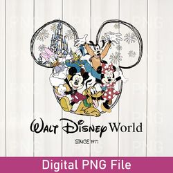 walt disney world est 1971 png, retro disney vacation png, mickey and friends png, disneyworld est 1971 png, disney trip