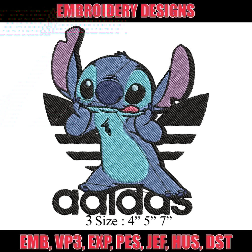 Stitch adidas Embroidery Design, Adidas Embroidery, Embroidery File, Brand Embroidery, Logo shirt, Digital download.jpg