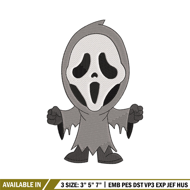 Ghost chibi embroidery design, Ghost embroidery, Emb design, Embroidery shirt, Embroidery file, Digital download.jpg