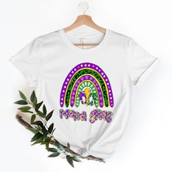 mardi gras rainbow beads shirt png, rainbow carnival parading shirt png,   mardi gras fleur de lis fat tuesday louisiana