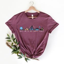meet me at my happy place shirt png, family vacation disney matching shirt png, disney trip shirt pngs, family vacation