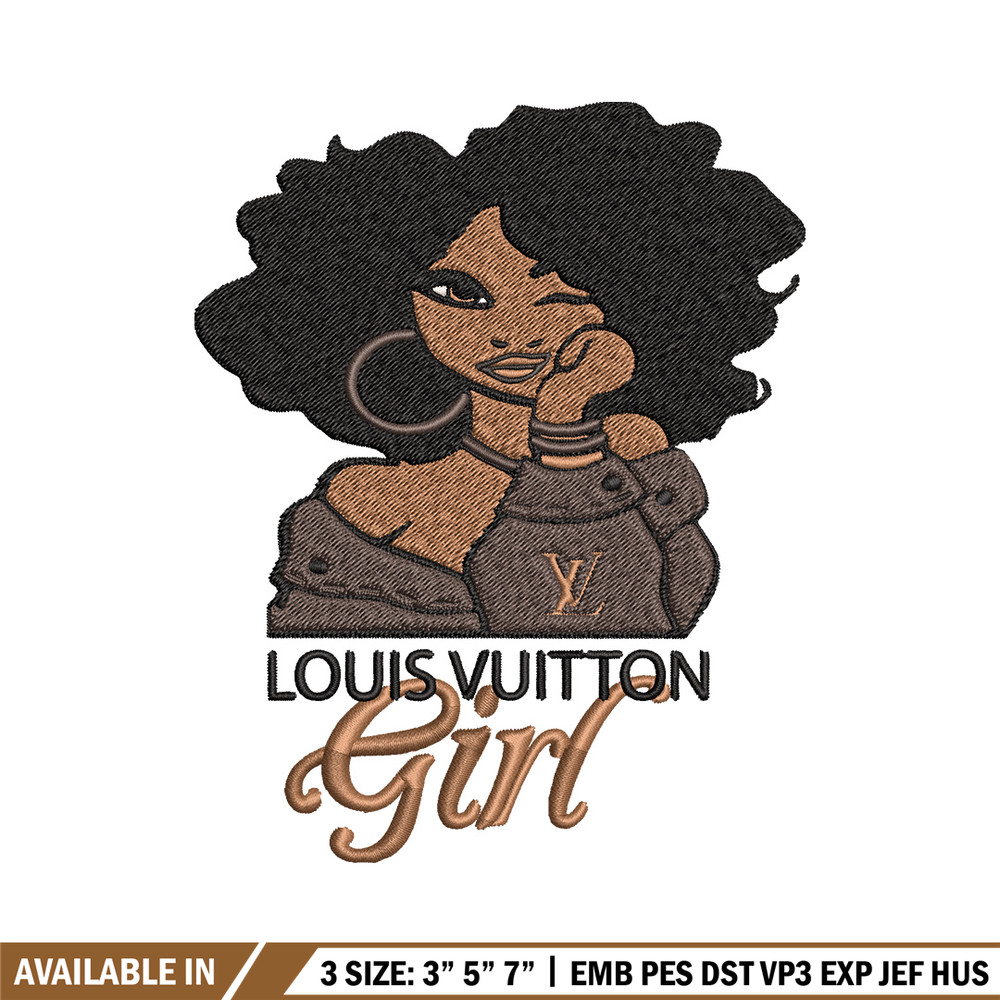 Girl loius vuitton Embroidery Design, LV Embroidery, Embroidery File, Brand Embroidery, Logo shirt, Digital download.jpg