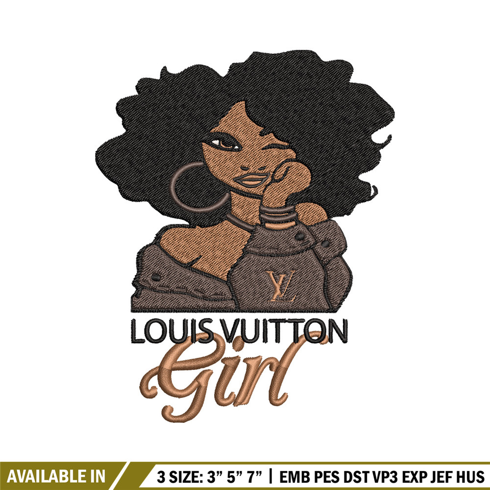 Girl loius vuitton Embroidery Design, LV Embroidery, Embroidery File, Brand Embroidery, Logo shirt, Digital download.jpg