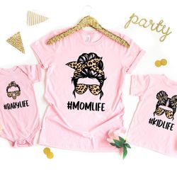 mom life shirt png, kid life shirt png, baby life shirt png, family matching shirt png, mom kid baby matching shirt png