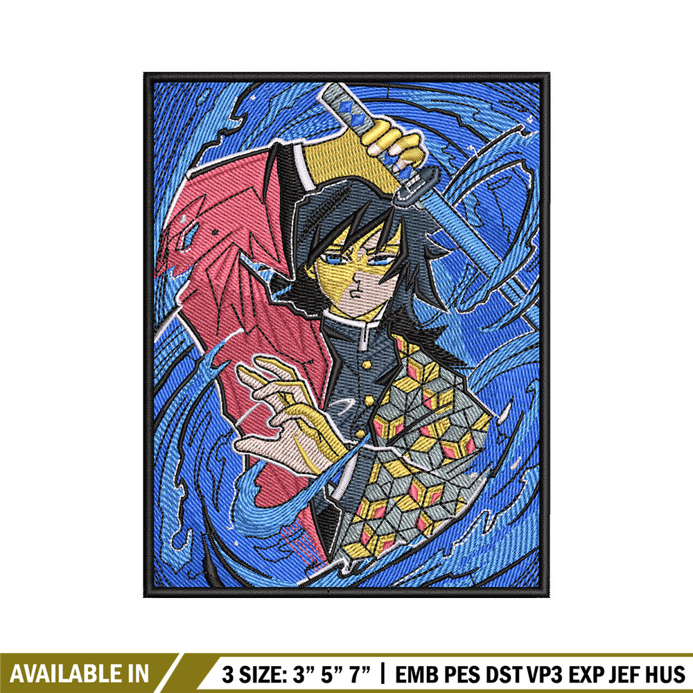 Giyu poster embroidery design, Giyu embroidery, Anime design, Embroidery shirt, Embroidery file, Digital download.jpg