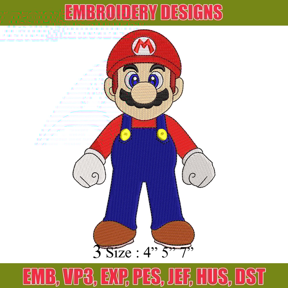 Super Mario bros embroidery design, Mario embroidery, logo design, Logo shirt, embroidery file, Digital download.jpg