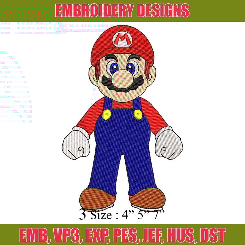 Super Mario bros embroidery design, Mario embroidery, logo design, Logo shirt, embroidery file, Digital download.jpg