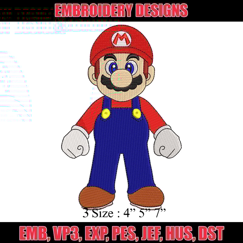 Super Mario bros embroidery design, Mario embroidery, logo design, Logo shirt, embroidery file, Digital download.jpg