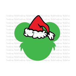 Christmas Cut Files, Christmas Svg Png, Grinch Santa Hat Svg, Xmas Santa Costume Shirt Design Cut File For Cricut Sublimation Vector Clipart