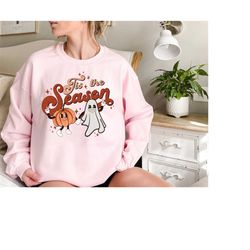 tis the season shirt, retro halloween shirt, vintage halloween shirt, fall shirt, fall season, retro fall shirt, pumpkin
