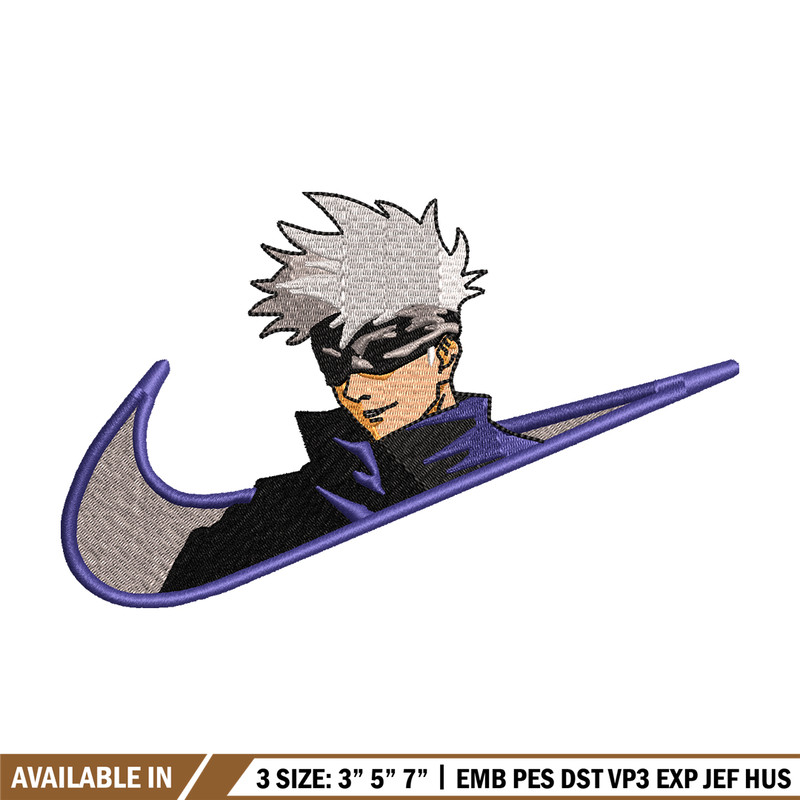 Gojo Satoru Nike embroidery design, Jujutsu Kaisen embroidery, nike design, anime design, anime shirt, Digital download.jpg