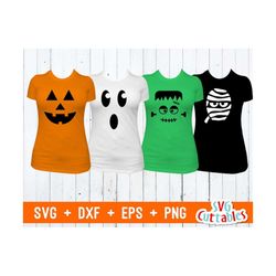 pumpkin svg - ghost svg - dxf - eps - frankenstein - mummy - halloween svg - silhouette - cricut cut file - digital download