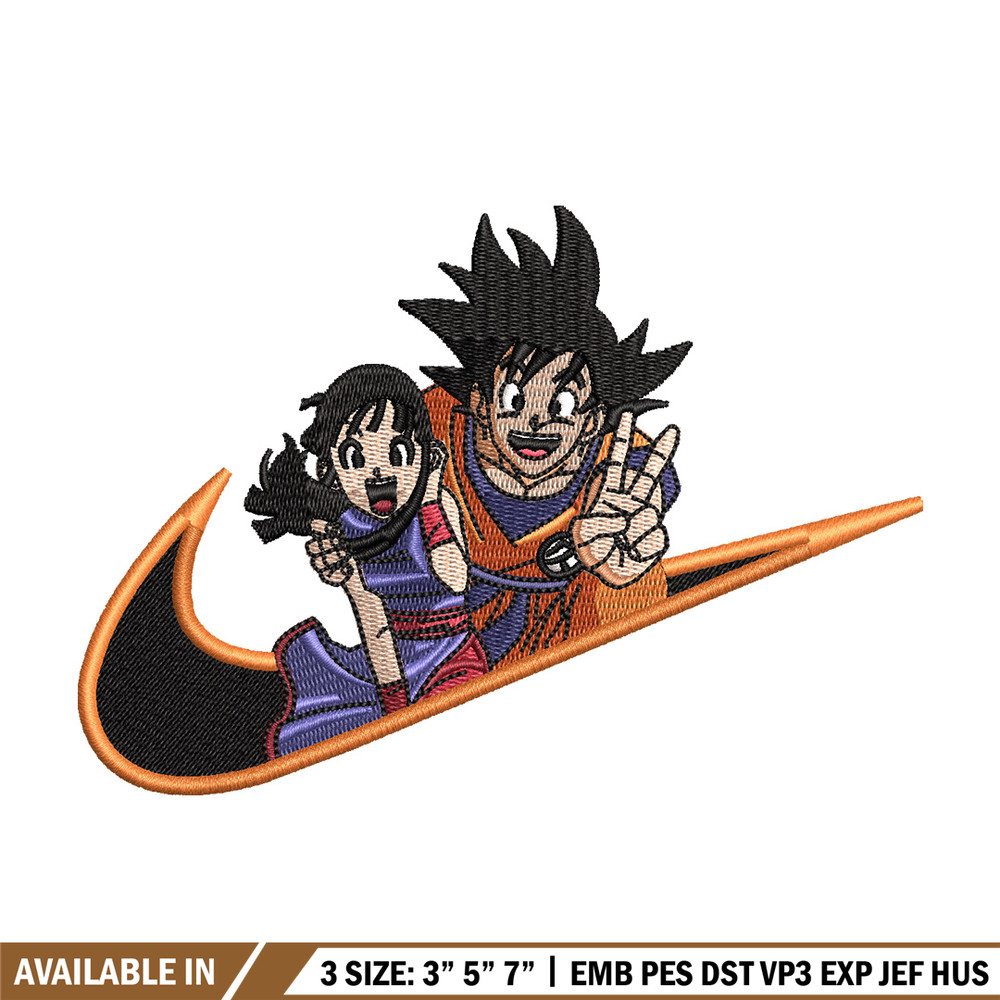 Goku chichi embroidery design, Dragonball embroidery, Nike design, Embroidery shirt, Embroidery file, Digital download.jpg